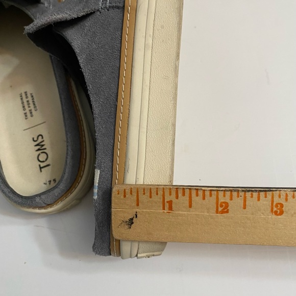 Toms Sunrise Gray Shade Suede Slip-On Slides Flats Mules Shoes Women's US 7.5 - Picture 3 of 10